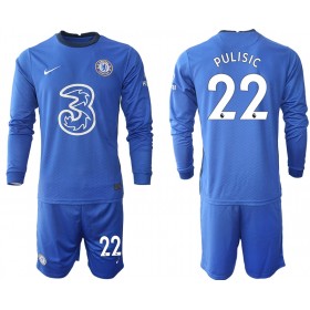 Camisetas Chelsea Christian Pulisic 22 Niños Primera Equipacion 2020/2021 Manga Larga
